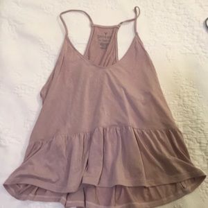 cropped tank with ruffle
